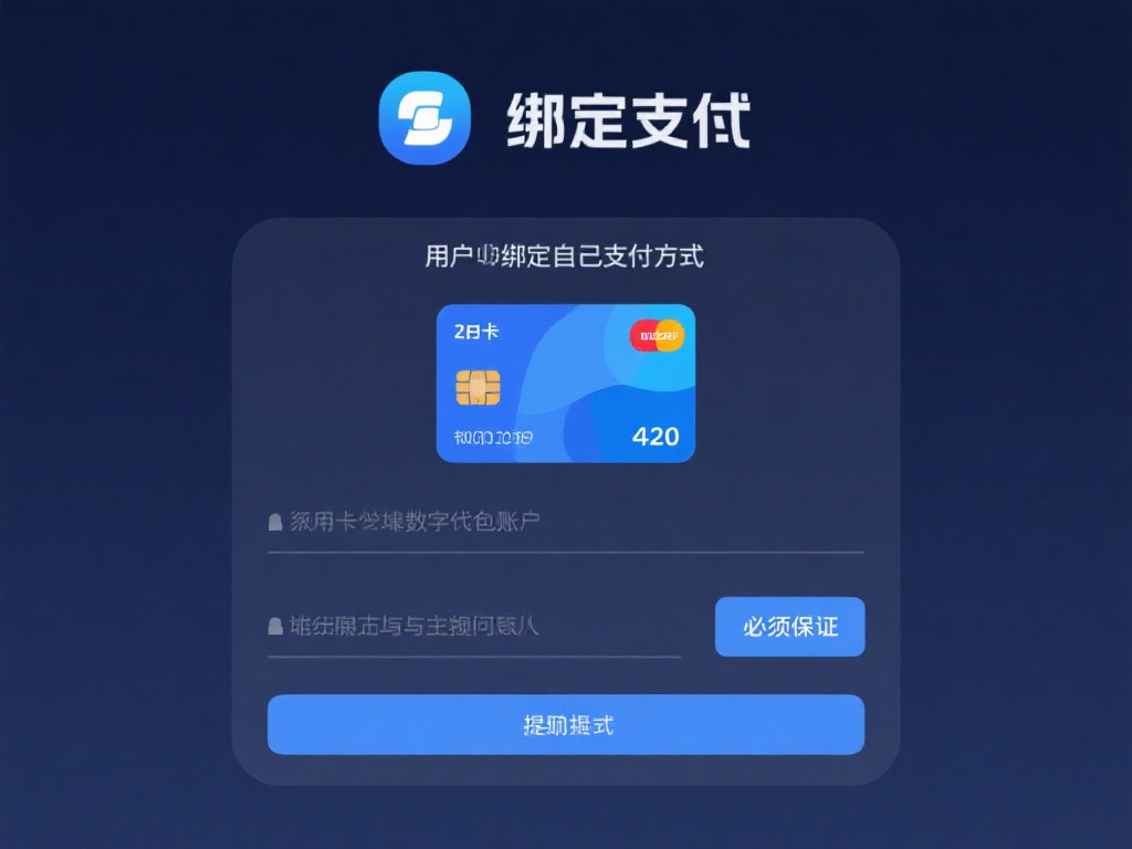 绑定支付方式：用户需绑定自己的支付方式，例如银行卡